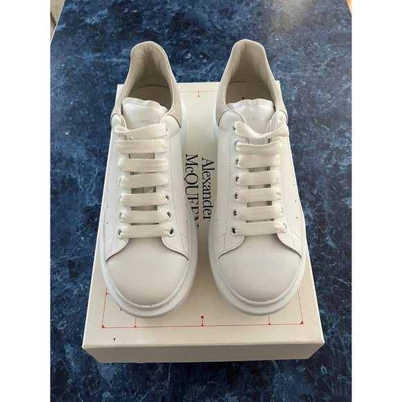 Alexander McQueen Other - Alexander McQueen Croc Embossed Suede Oversized Sneaker White Leather Men’s EU 4